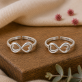 Silver Heart Toe rings