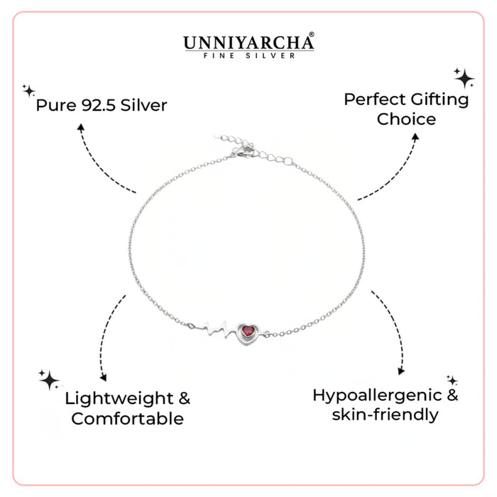 Silver Heartbeat bracelet