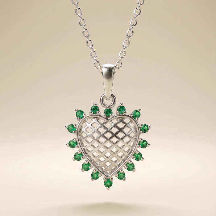 Silver Heirloom Heart Necklace