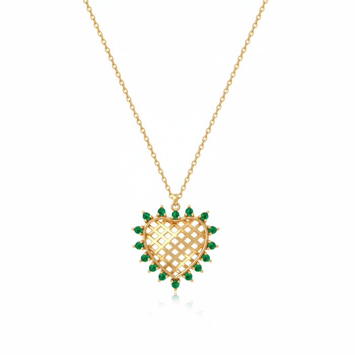 Silver Heirloom Heart Necklace
