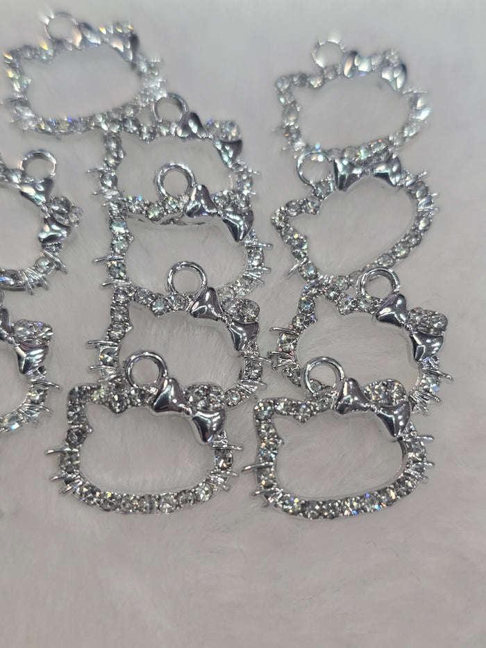 Silver HK head -Metal Charm Pendant