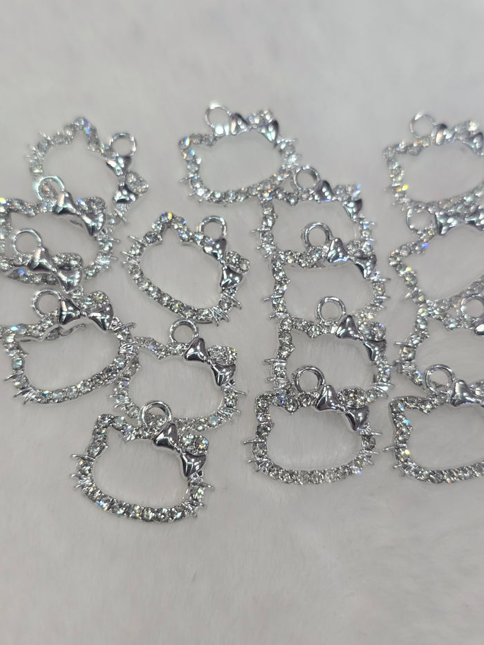 Silver HK head -Metal Charm Pendant