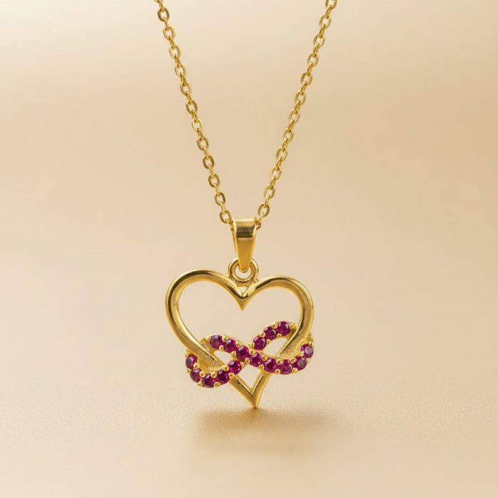 Silver Infinity Heart Necklace