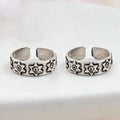 Silver Initial Toe Rings