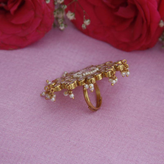 Silver Jadau Ring Rings - By Unniyarcha - Original Manufacturers of Silver Jewelry, Gold Plated Jewellery, Fashion Jewellery and Personalized Soul Bands and Personalized Jewelry