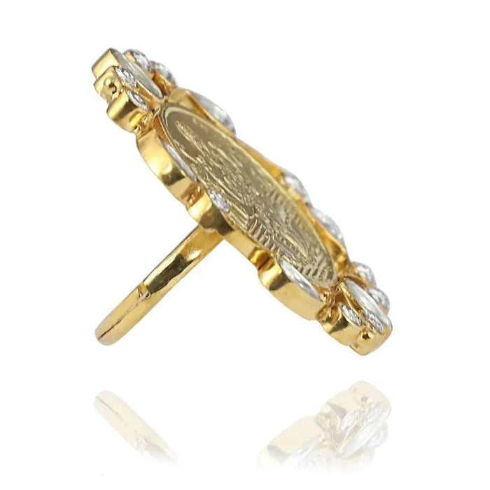 Silver Lakshmi Kundan Ring