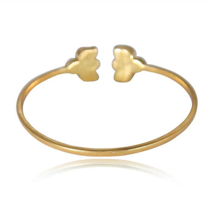 Silver Lotus Polki Bangle