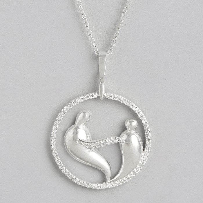 silver love birds necklace