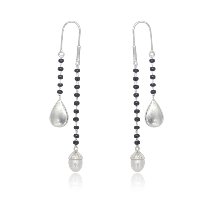 silver Mangalsutra oxidised earring