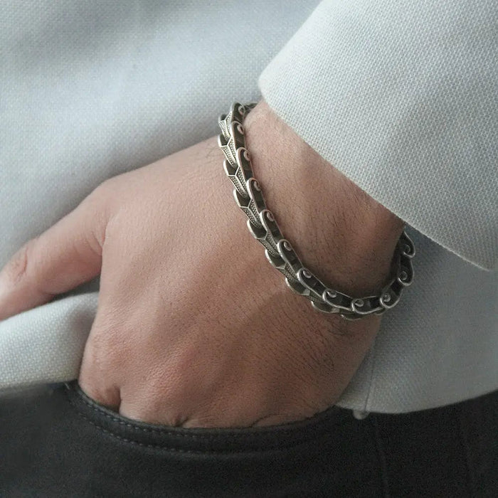 Silver Men's Stylish Bracelet