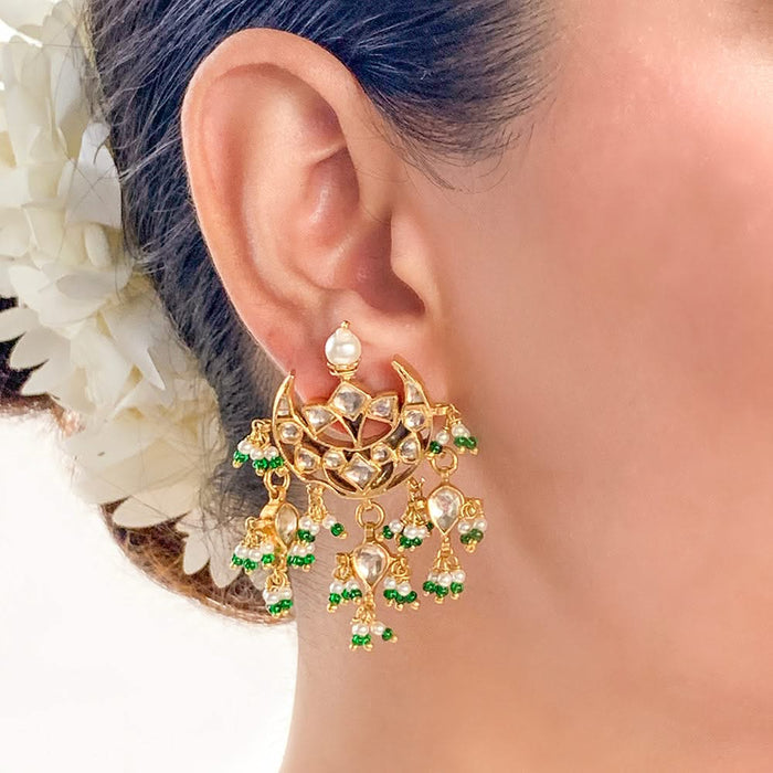 Silver Moon Chand Bali  Earrings