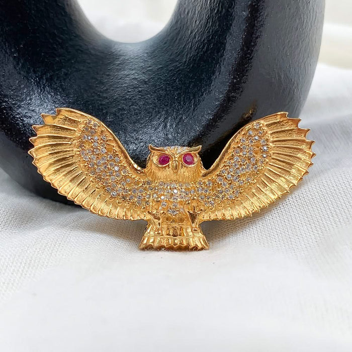 Silver Owl Brooch
