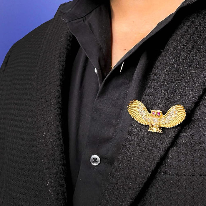 Silver Owl Brooch