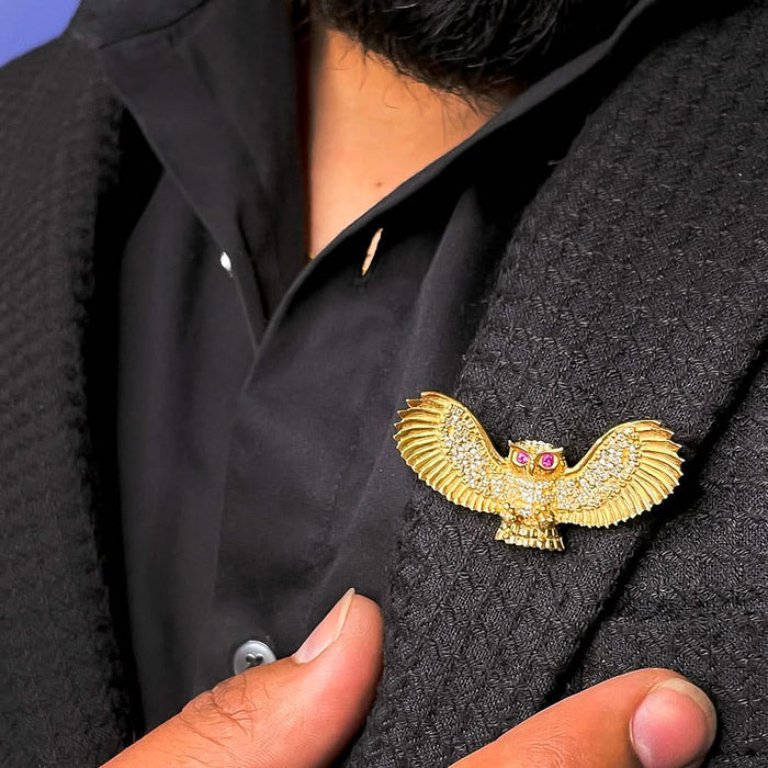 Silver Owl Brooch