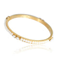 Silver Pearl Bangle(single)