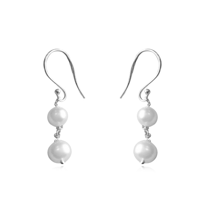 Silver Pearl Earring