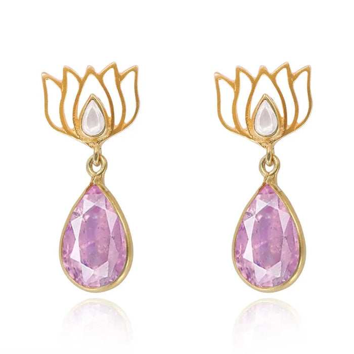 Silver Pink(Gulabo) Lotus Stud