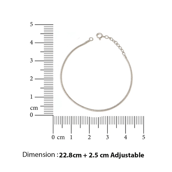 Silver Sleek 925 Silver Anklet