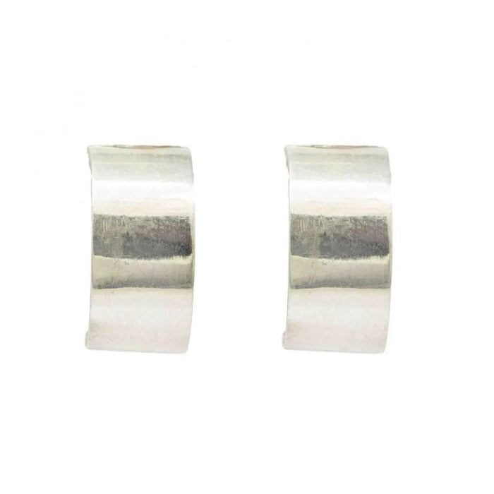 Silver small half hoops