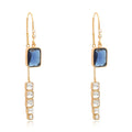 Silver Sparkling blue sui dhaga earring