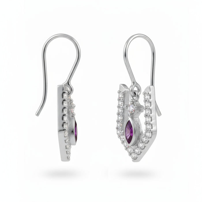 Silver Vishnu Tilak Earrings