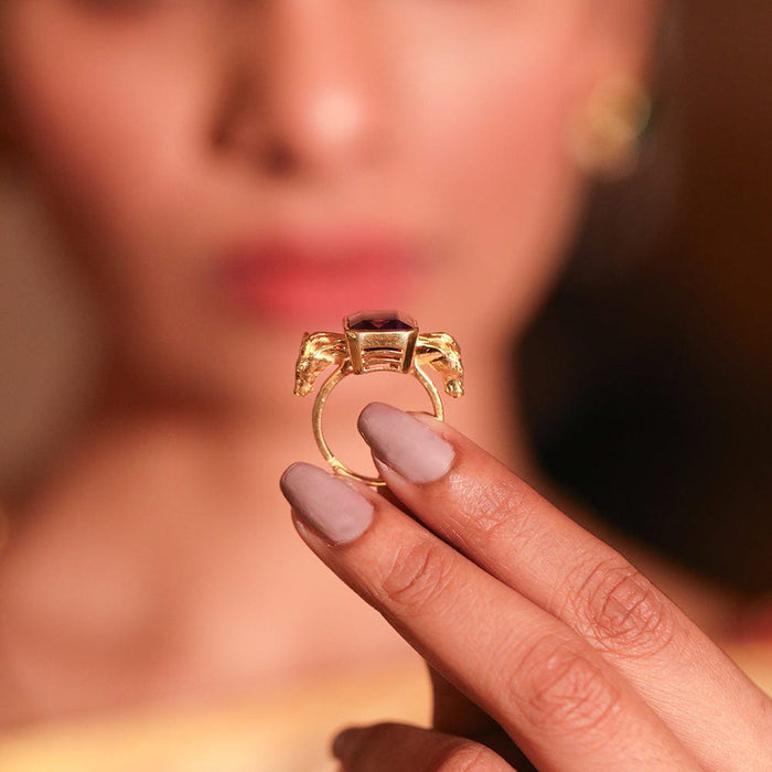 SITAYAN Ashwamedh Amethyst Ring