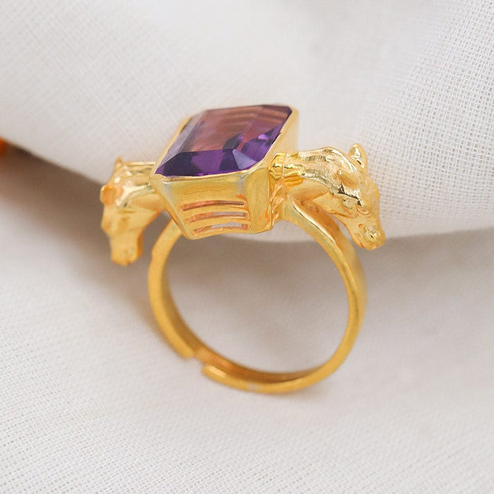 SITAYAN Ashwamedh Amethyst Ring