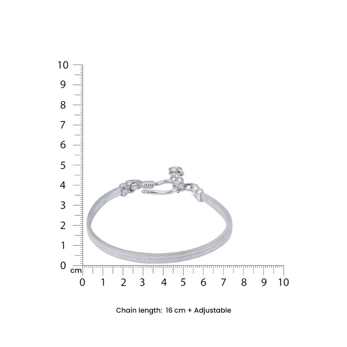 Sleek Flat Chain Silver 92.5 Men's Bracelet