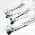 Small Diamond Cut Crystal Drop Set
