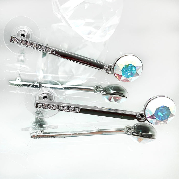 Small Diamond Cut Crystal Drop Set