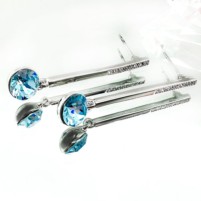 Small Diamond Cut Crystal Drop Set