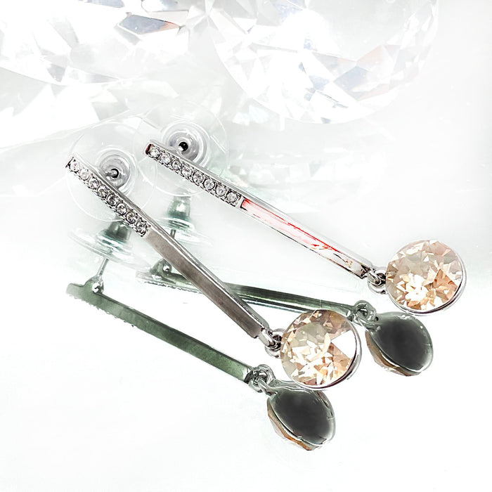Small Diamond Cut Crystal Drop Set