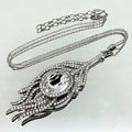 Small Feather Oval Crystal
