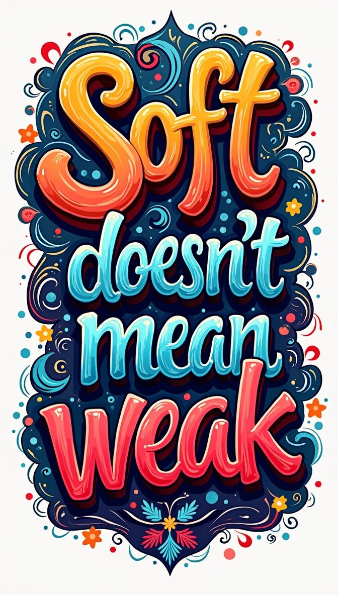 Soft doesn't mean weak -  DTF TRANSFER Prints