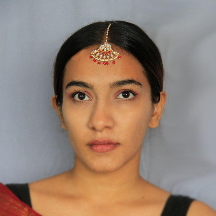 Sparkling Kundan Gold Plated Silver Maangtikka Others - By Unniyarcha - Original Manufacturers of Silver Jewelry, Gold Plated Jewellery, Fashion Jewellery and Personalized Soul Bands and Personalized Jewelry