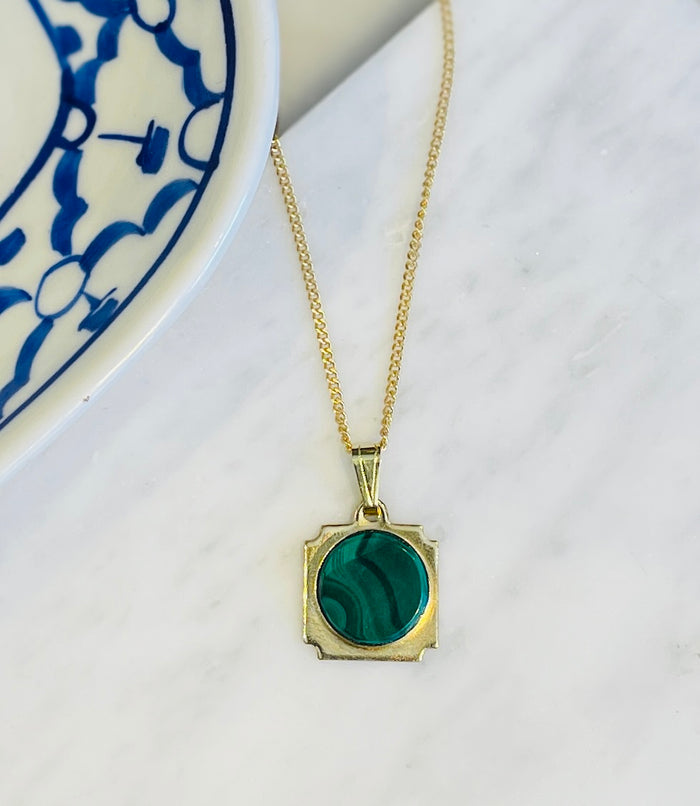 square charm necklaces