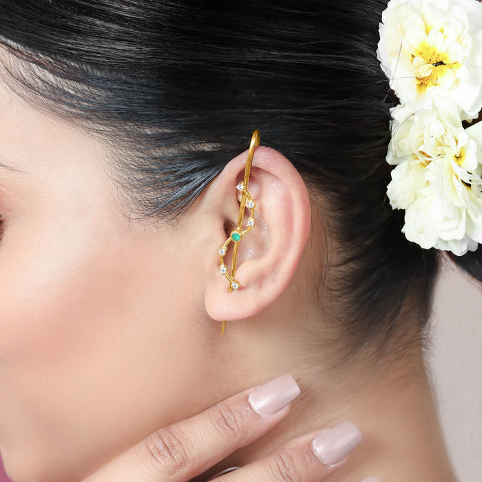 Star Constellation Silver Needle Ear Cuff