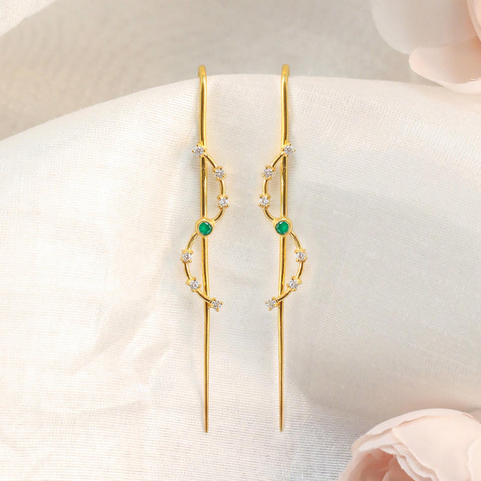 Star Constellation Silver Needle Ear Cuff