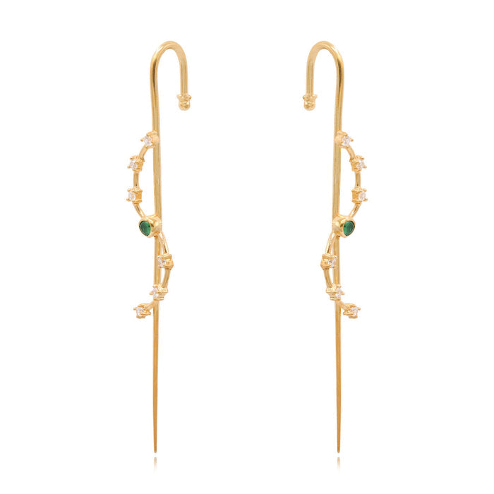 Star Constellation Silver Needle Ear Cuff