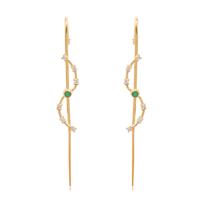 Star Constellation Silver Needle Ear Cuff
