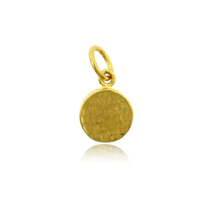 Sterling Silver and 24K Yellow Gold Moonstone Charm
