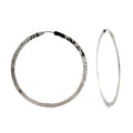 Sterling Silver Flat Hammered Hoop Earrings