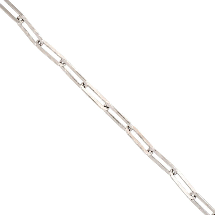 Sterling Silver Flat Paperclip Bracelet