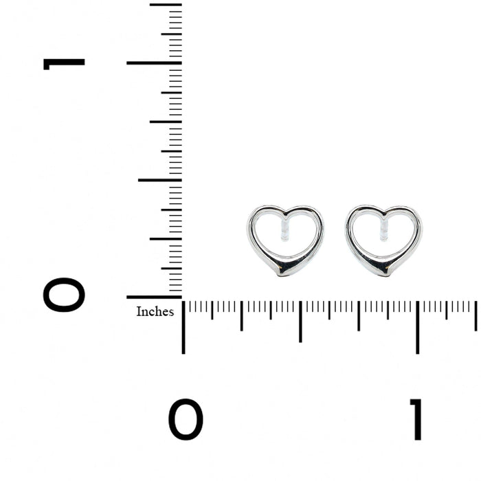 Sterling Silver Heart Studs