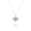 Sterling Silver North Star Pink Sapphire Pendant