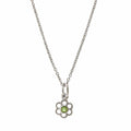 Sterling Silver Peridot Flower Pendant