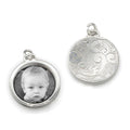 Sterling Silver Round Floral Half Locket