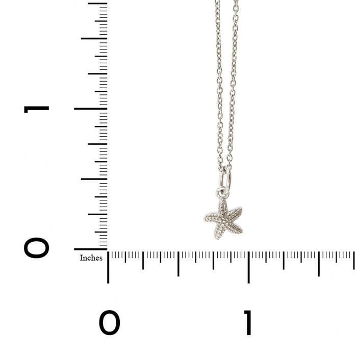 Sterling Silver Starfish Flower Pendant
