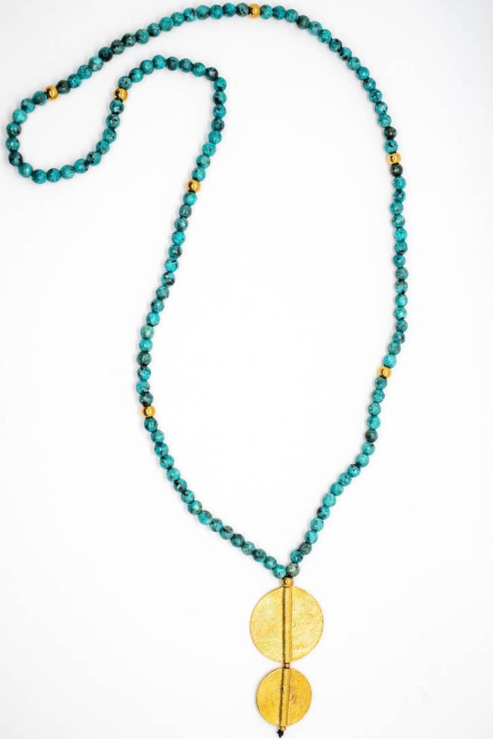 Stone & Circles Necklace