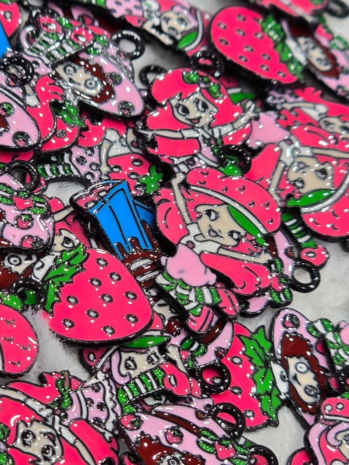 Strawberry Shortcake- Metal Charm Pendant